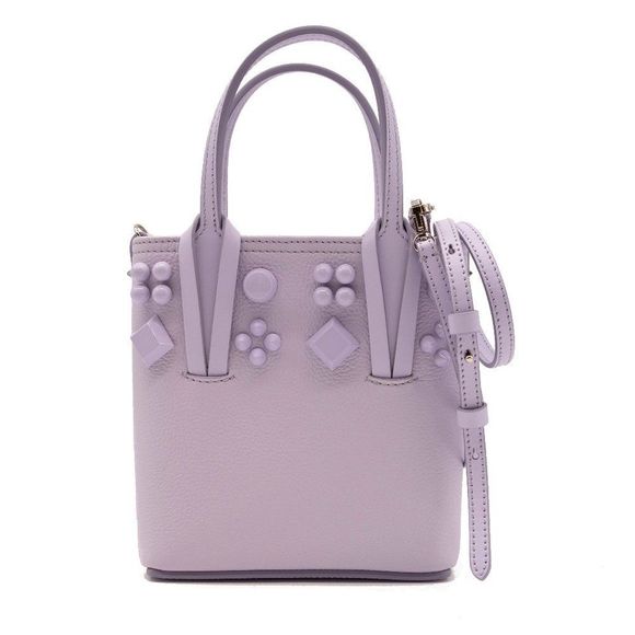 Christian Louboutin Handbags - Christian Louboutin Mini Cabata North/South Leather Tote Purple